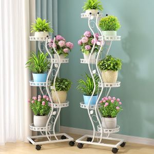MEIKAIBIN | Standing Multi-level Mobile Flower Rack For Succulents
