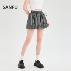 SANFU | Sweet Bow Tie High Waist Shorts for Petite