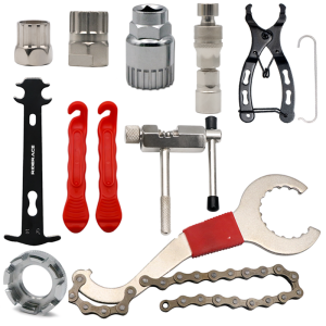 Bike Repair Tool Kits Bicycle Chain Cutter Chain Measuring Ruler Crank Puller Extractor Flywheel Remover Cycling Repair Parts
