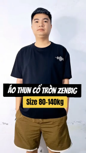 Áo Thun Cổ Tròn Bigsize ZENBIG dành cho nam béo mập từ 80-140kg kiểu dáng basic dễ phối đồ