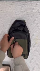 SPS BAGS#4030 Fashionable Men`s chest crossbody bag designed for casual use with single adjustable strap design and multiple functional features.