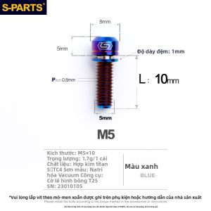 s-parts | Ốc Cắm Tay Lái Xe Đạp Có Móc Rửa Ti Hợp Kim