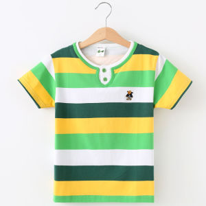 Baby Summer Boys T-shirt New Children Half Sleeve Middle and Big Children round Neck Short sleeve Undershirt Cotton Bottoming Shirt Children