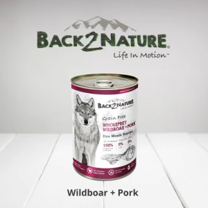 Back2nature Grain Free Pate Dog Can Dog Wet Food 1 BOX - 395g x6 Cans Salmon/Lamb/Pork Mochapet 400g