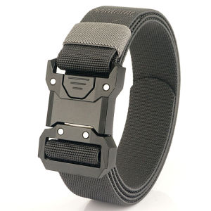 Men Tactical Belt Metal Quick Release Alloy Buckle Belt Casual Nylon Tooling Training Waist Belts Outdoor Hiking Sport Tali Pinggang