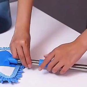 Integrated Telescopic Triangular Cleaning Mop With Replaceable Cleaning Cloth Ceiling Long Handle Dust Collector Floor Wall And Tile Cleaner No Dead Corners Cleaning Tool Wet And Dry Dual-Use Wall Mounted Household Cleaning Brush