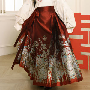 ชุดฮันฟูผู้หญิง ชุดแต่งงาน ชุดฮันฟูแบบปรับปรุงพิเศษ แขนกีตาร์ปักลาย คอวี ชุดฮันฟูประจำวัน ชุดฮันฟูปักลาย