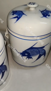 Vintage Porcelain Boiling Stew Pot