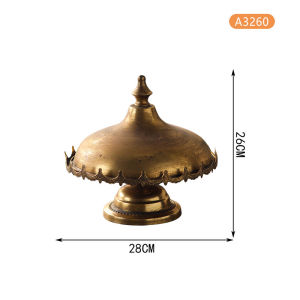 Vintage Aesthetic Cake Stand Ironware Decorative Display Plate With Lid