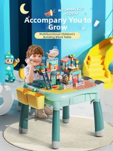 Educational Multi-function Childrens Building Blocks Table Feelo
