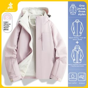 Mexican | 3-in-1 Detachable Down Lining Windproof Waterproof Thickened Parka