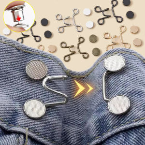 5Pcs/Set Tighten Waist Brooches Nail Free Alloy Daisy Pants Adjustable Portable Pins Waist Size Modification Tool Clothing Accessories