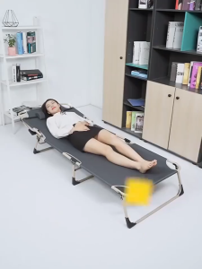 Folding Bed Single Heavy Duty Folding Bed Single Heavy Duty with Mattress Office Nap Bed Single Folding Bed Portable bed Outdoor Beach Bed Camping Bed Chair Recliner