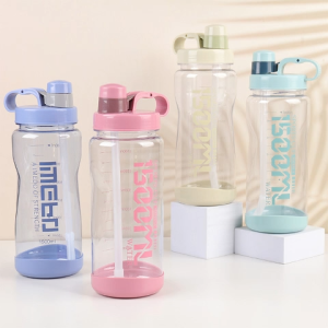 Ready Stock- 1L & 1.5L Large Capacity Sport Water Bottle Large with handle Portable Plastic Outdoor -BT-MEBO-09