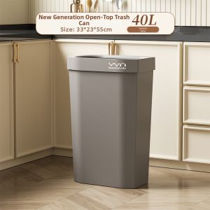 Commercial Square Open Top Large Capacity Slim Fit Trash Can 25L