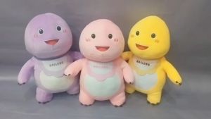 Boneka Dino Naloong Standing Dino Kuning Celemek Ukuran L