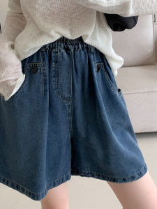Tencel High Waist Loose Fit Womens Short Jeans Summer New Style plus Size Wide Leg Pants Thinming Hot Pants Casual Blue
