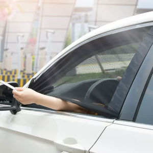 Car sunshade sunscreen mosquito repellent curtains car screen window black mesh sun protection breathable and transparent