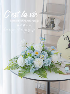 RoomTour Luxury Artificial Flower Centerpiece for Dining Table Hotel Restaurant Decor European Style Silk Flower Mixed Bouquet