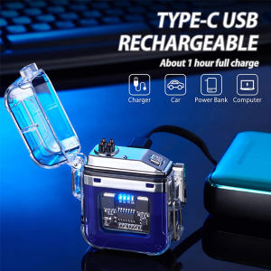 Có thể sạc qua USB hiển thị điện đèn làm việc chiếu sáng ngoài trời không thấm nước thiết kế cong trong suốt với màn hình hiển thị hiển thị điện có thể sạc lại