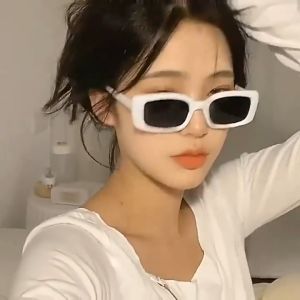 Vintage Oval Shades Women Brand Designer Small Frame Sun Retro Black Glasses Fashion Aesthetic Shades Eyewear