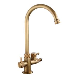 GAOERJIA | Frost-Resistant Outdoor Faucet for Washer 1 Inlet 2 Outlets