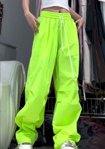 NCE y2k Sports quick drying cargo pants for women Summer slim casual outfit paired with street dance wide leg trousers