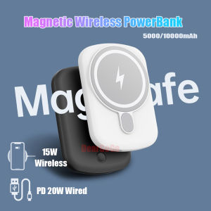 🇸🇬[Ready Stock] 5000 / 10000mAh MagSafe Power Bank 20W QC3.0 Fast Charging Wired 15W Magsafe Charger Magnetic Wireless Powerbank Compatible iPhone Android phones