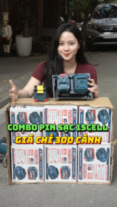 Combo Pin Sạc BOSHUN BK1506C Dùng Cho Máy Khoan Máy Mài Pin Pin 15cell 6Ah4 Mosfet Kèm Sạc 1.5A