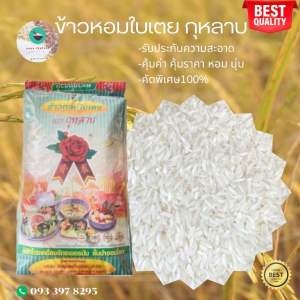 [ขนาด 14 กิโลกรัม] ข้าวหอมใบเตย ตรากุหลาบ ข้าวสาร คัดพิเศษ หอม นุ่ม หุงขึ้นหม้อ พร้อมส่ง
