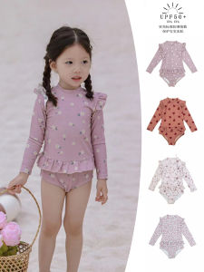 Girls One-Piece Swimsuit Long Sleeve Cute Fish Design Summer New Arrival Childrens Swimming Suit Baby Girl Fashionable Swimwear