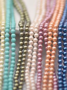 Colorful Glass Imitation Pearl round Beads about 4mm Small Cultured Pearls for DIY Necklace Accessories Fashion Jewelry