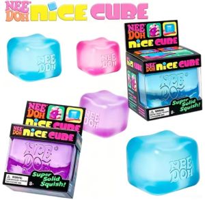 Schylling | Trending Nee Doh Jellyfish & Cube Squish Toy Soft Jelly Squeeze Stress Relief Fidget Toy Sensory NeeDoh for Kids & Adults