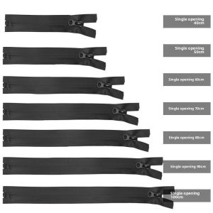 No.5 Nylon Waterproof Zipper Black Single Head Open Tail Outdoor Stormwear Sportswear Raincoat Outdoor Waterproof Zipper