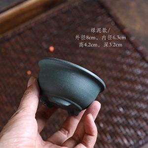 "Five-Color Mini Golden Bell" Boutique Miniature Purple Sand Flower Pot Warmer Succulents Bonsai Pot Small