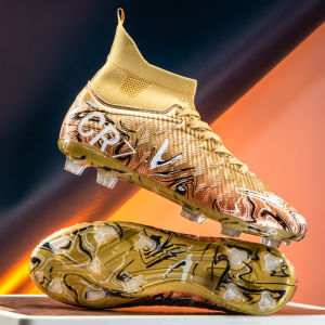 รองเท้าฟุตบอลแบบมืออาชีพสำหรับทุกเพศ รองเท้าฟุตบอลกันลื่น สำหรับเล่นกลางแจ้ง รองรับการดรอปชิป รองเท้าฟุตซอล รองเท้าฝึกซ้อมกีฬา รองเท้าผ้าใบกีฬา