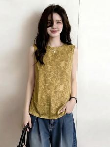AIYITI | New Chinese Style Sleeveless Embroidery Loose Shirt