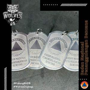 Kalung BNPB / dogtag logo bnpb / Kalung logo bnpb / badan nasional penanggulangan bencana / aksesoris bnpb Bandul Rantai