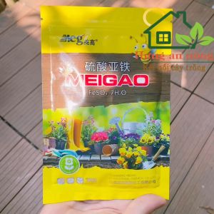 phân bón hữu cơ Sunfat bổ sung chất sắt tăng diệp lục cho cây gói 100g dễ hòa tan trong nước - xem trong mô tả