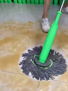Hands-free mop - cleans large areas and dries easily with hanging hole for easy storage