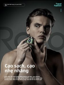 MONLEYTA | Máy tỉa râu điện tử Mini của Đức cho nam Máy tỉa râu số Máy cạo râu cầm tay có thể sạc thông minh Thiết bị làm đẹp nam