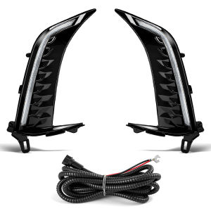 2 Đèn LED Chạy Ban Ngày Cho Toyota Camry SE XSE 2024-2025 Tích Hợp Xi Nhan Trắng/vàng Đèn Pha Cản Trước Hai Màu