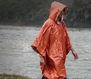 LIFE poncho Emergency Survival Rain Poncho，Portable foldable insulated lightweight