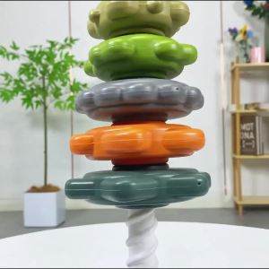 Đồ Chơi Xếp Chồng Vòng Tròn Nhiều Màu Sắc Cầu Vồng Đồ Chơi Giáo Dục Cho Trẻ Sơ Sinh 1-3 Tuổi Đồ Chơi Học Tập Sớm Tháp Xoắn