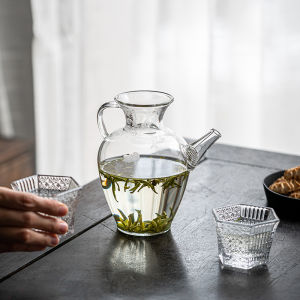 Japanese Style Handmade Large Capacity Glass Teapot Heat Resistant Water Cooler Wine Warmer Traditional Design Tea Brewing Pot