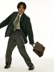 Chemist Creations Retro Striped Suit Jacket Loose Fit Casual Style Youthful Trend Four Seasons Long Sleeve Button Closure