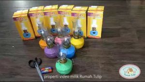 Lampu Teplok Baterai 1 LED Super Lampu Ublik Emergency Cahaya Putih Paket Grosir 12 Pcs