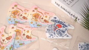 LYL Summer Thin Version Child 3d Mask Cute Cartoon Stamp Independent Packaging Skin-Friendly Buler 3-12 Years Old Boy Girl Protection Mask