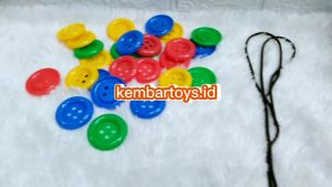 RONCE-KANC Paket Mainan Anak Montessori Meronce Kancing Ronce Benik Mainan Kreatifitas