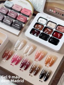 Sơn Gel Móng Tay Bán Cứng 9 Màu Độ Bão Hòa Cao Madrid Nights Dành Cho Chuyên Nghiệp Không Bị Lem Hiệu Ứng Đặc Biệt Đóng Hộp Dùng Trong Tiệm Nail